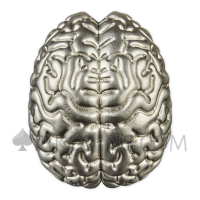 Brain 3D shaped silver coin 5$ 2oz Samoa 2023