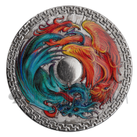 Phoenix and Dragon - Meteorite Coin 1$ 1oz Tokelau 2022