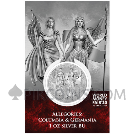 The Allegories Columbia & Germania 1oz Silver 2019 World Money Fair '20 Edition