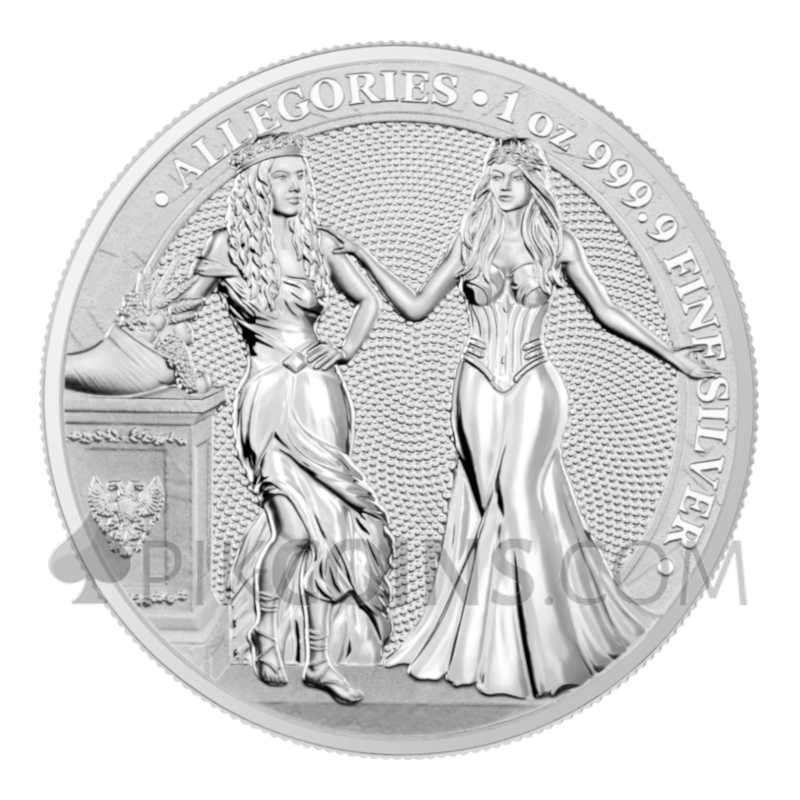 Columbia & Germania 1 Oz 9999 Silver Coin Germania 2019 5 Mark The Allegories