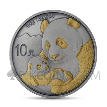 Panda 10 Yuan 2019 - Antique Gold