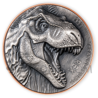 Tyrannosaurus 10 Vatu Vanuatu 2x5g Silver + 145g Copper 2021