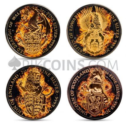 Queen's Beasts - 4 Coins Set