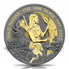 Maid Marian - Gold Ruthenium 2 Pounds 1oz Great Britain 2022