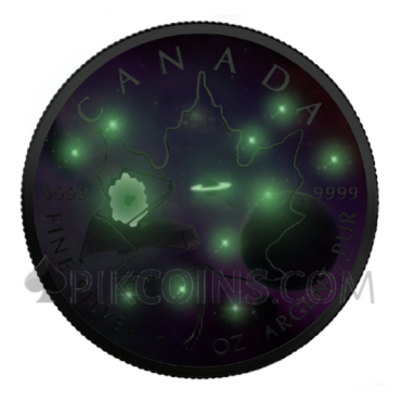 Maple Leaf 5$ 2022 - Glowing Galaxy