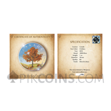 Maple Leaf 5 CAD 2019 - "Four Seasons" Series - Autumn
