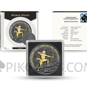 Robin Hood Gold Ruthenium 2£ 1oz 2021