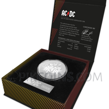 AC/DC 1 AUD 1oz silver Australia 2021
