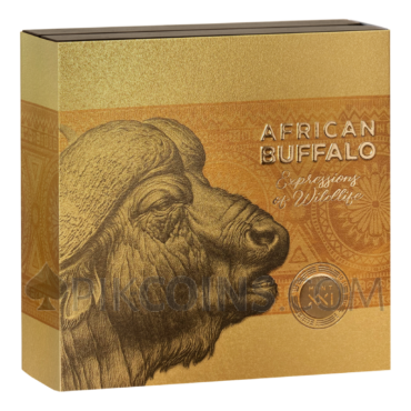 African Buffalo - Expresions of Wildlife 2000 Francs CFA 2oz Republic of Cameroon 2022