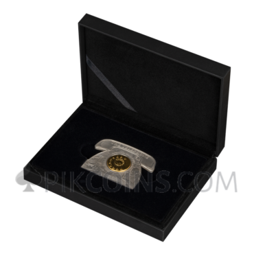 Alexander Graham Bell 100 Years - Telephone-Shaped 5$ 3oz Barbados 2022