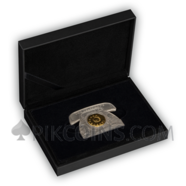 Alexander Graham Bell 100 Years - Telephone-Shaped 5$ 3oz Barbados 2022