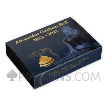 Alexander Graham Bell 100 Years - Telephone-Shaped 5$ 3oz Barbados 2022