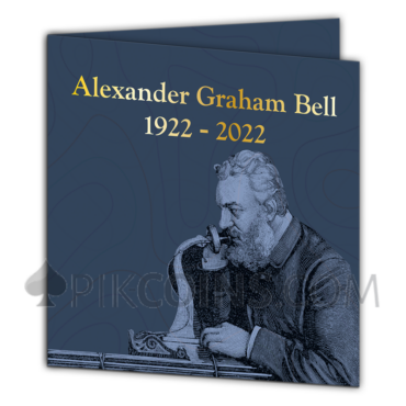 Alexander Graham Bell 100 Years - Telephone-Shaped 5$ 3oz Barbados 2022