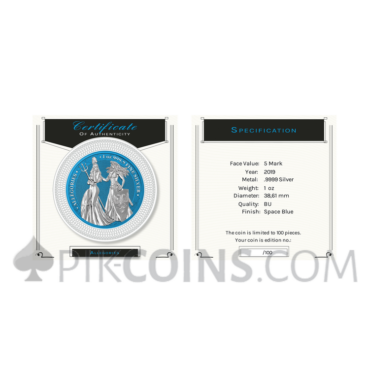 The Allegories - Britannia & Germania 2019 1oz - Space Blue