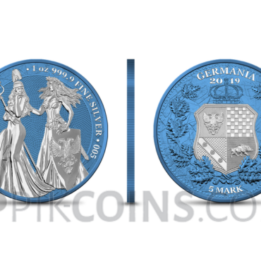 The Allegories - Britannia & Germania 2019 1oz - Space Blue