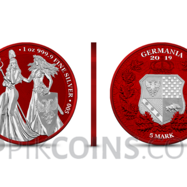The Allegories - Britannia & Germania 2019 1oz - Space Red