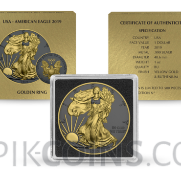 American Eagle 1 USD 2019 - Golden Ring