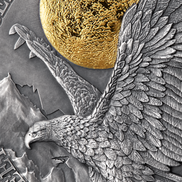American Eagle - Wildlife in the Moonlight 10 Cedis 2oz Rebublic of Ghana 2022