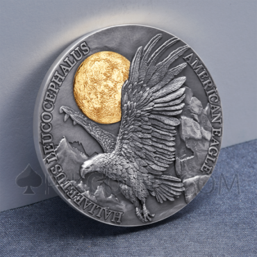American Eagle - Wildlife in the Moonlight 10 Cedis 2oz Rebublic of Ghana 2022
