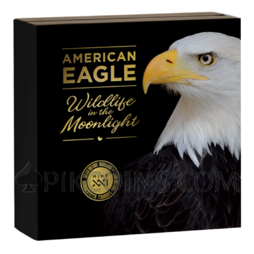 American Eagle - Wildlife in the Moonlight 10 Cedis 2oz Rebublic of Ghana 2022
