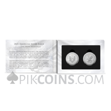 American Eagle - The New Heritage 1 USD 2 x 1oz Set USA 2021