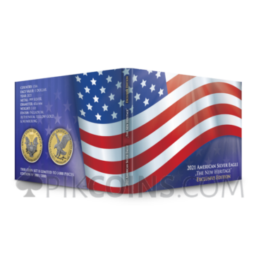 American Eagle - The New Heritage Exclusive Edition 1 USD 2 x 1oz Set USA 2021