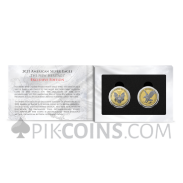 American Eagle - The New Heritage Exclusive Edition 1 USD 2 x 1oz Set USA 2021