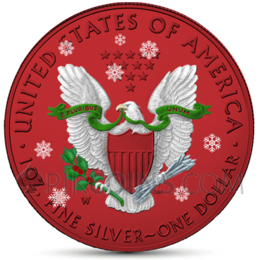 American Eagle 1 USD 2019 - Space Red - Christmas Edition