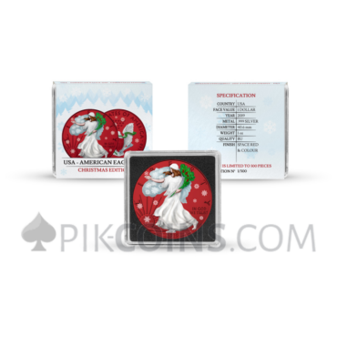 American Eagle 1 USD 2019 - Space Red - Christmas Edition