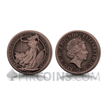 Britannia - Antique Copper Plated - 2£ 2022
