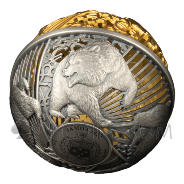 Bull & Bear Spherical 3D 5$ 2oz Samoa 2022