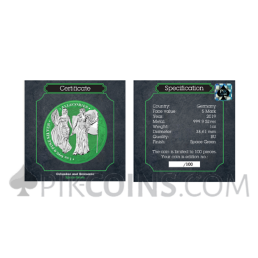 The Allegories - Columbia & Germania 1oz - Space Green
