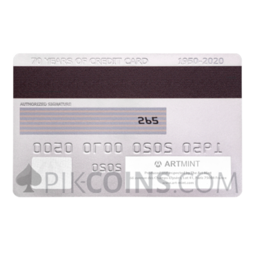 Credit Card 70th Anniversary Silver 2$ Niue 2020