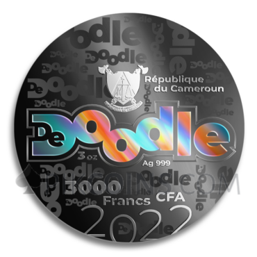 De Doodle 3000 Francs CFA 3oz Cameroon 2022