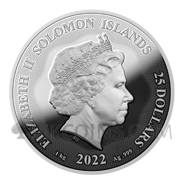 FIFA QATAR 2022™ Mastersize Silver Coin „Doha“ 25$ 1kg Solomon Islands 2022