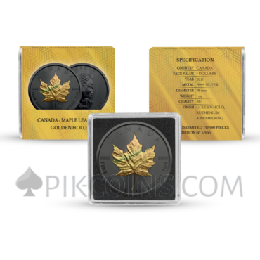 Maple Leaf - Golden Holo 5 CAD 1oz Canada 2021