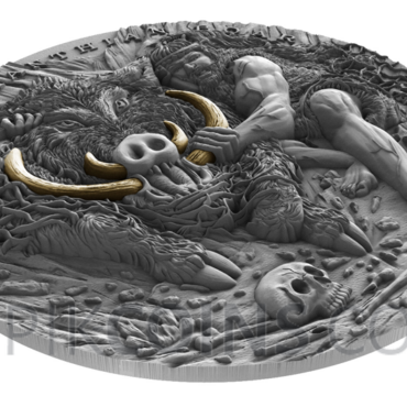 Erymanthian Boar - Twelve Labours of Hercules 5$ 2oz Niue 2020