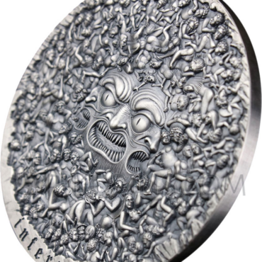 Inferno Dante The Divine Comedy 700th Anniversary 5000 Francs 5oz Cameroon 2020