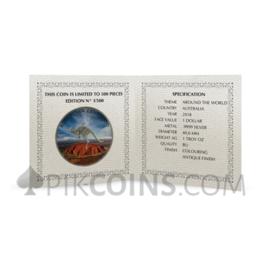 Kangaroo 1 AUD 2018 - "Around the World" Series