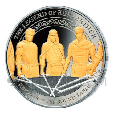 King Arthur Multi Finish Silber Set 5$ 4x1oz Samoa 2022