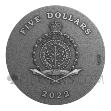 King Tut's Tomb - "Missing Treasures" 5$ 2oz Niue 2022