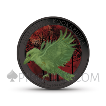 Mad Kookaburra 1 AUD 2018 - "Mad Animals" Series (Glow in the dark)