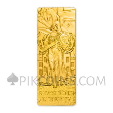 Lady Liberty 24K gold plated silver set 5$ 4x1oz Barbados 2022