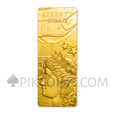 Lady Liberty 24K gold plated silver set 5$ 4x1oz Barbados 2022