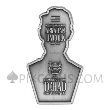 Abraham Lincoln 10000 Francs CFA 2oz Republique du Tchad 2022