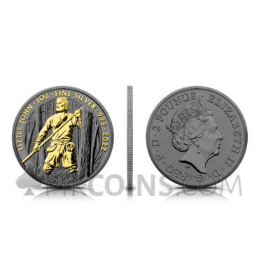 Little John - Gold Ruthenium 2 Pounds 1oz Great Britain 2022