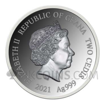 Love Coin 2 Cedis 1/2oz Republic of Ghana 2021