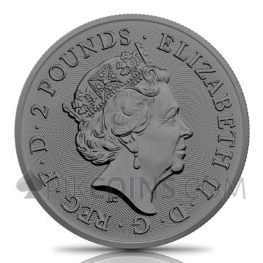 Maid Marian - Gold Ruthenium 2 Pounds 1oz Great Britain 2022