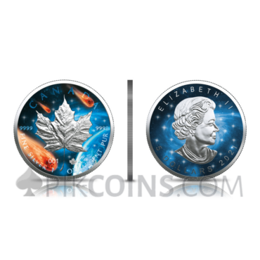 Maple Leaf 5$ 2021 - Glowing Galaxy