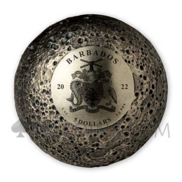 Mercury Spherical 3D Planet Coin 5$ 1oz Barbados 2022